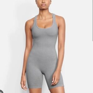 SKIMS Gray Shapewear Bodysuit
